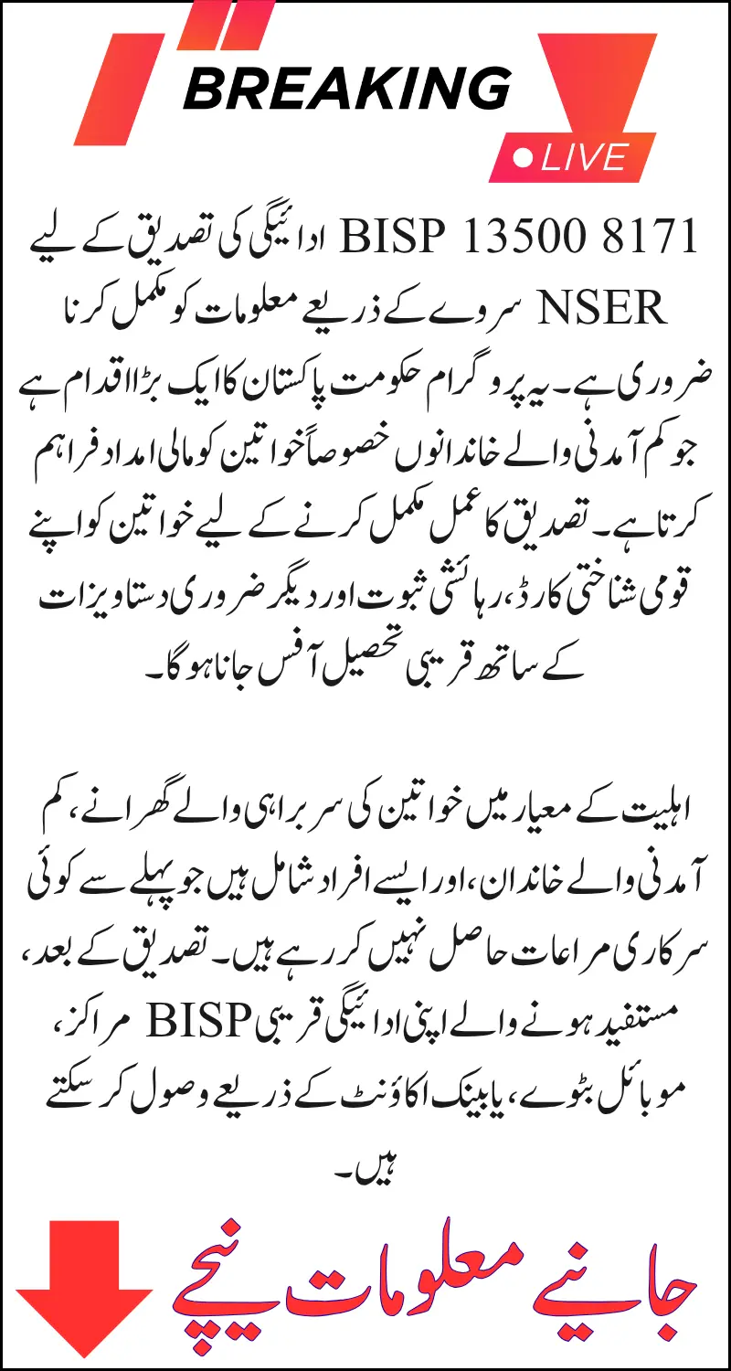 8171 BISP 13500 Payment Verification