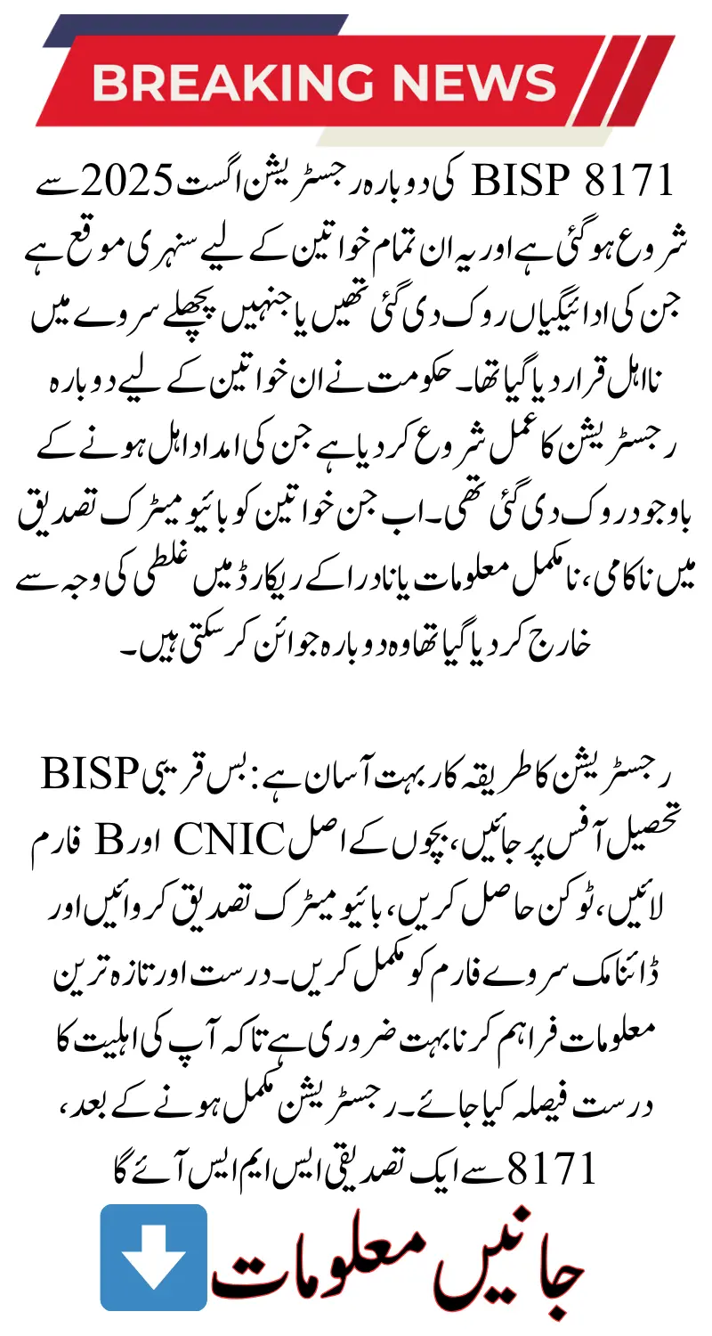BISP 8171 Re-Registration August 2025