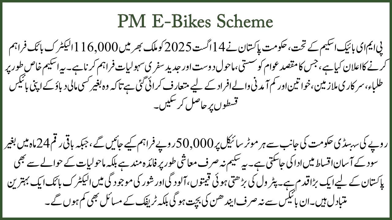 PM E-Bikes Scheme