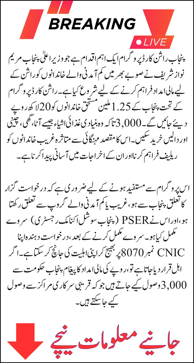 Punjab Rashan Card Program