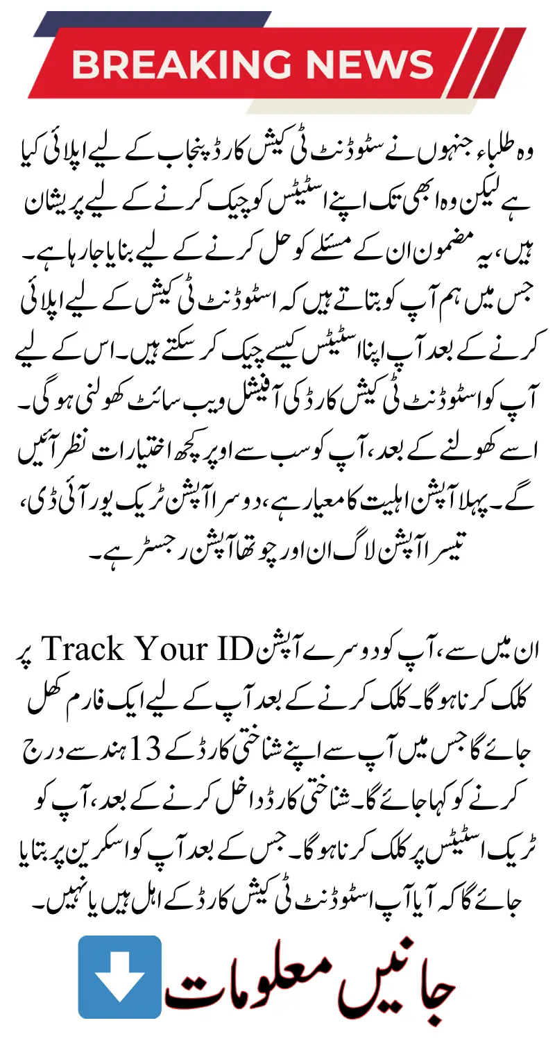 Student T Cash Card Punjab