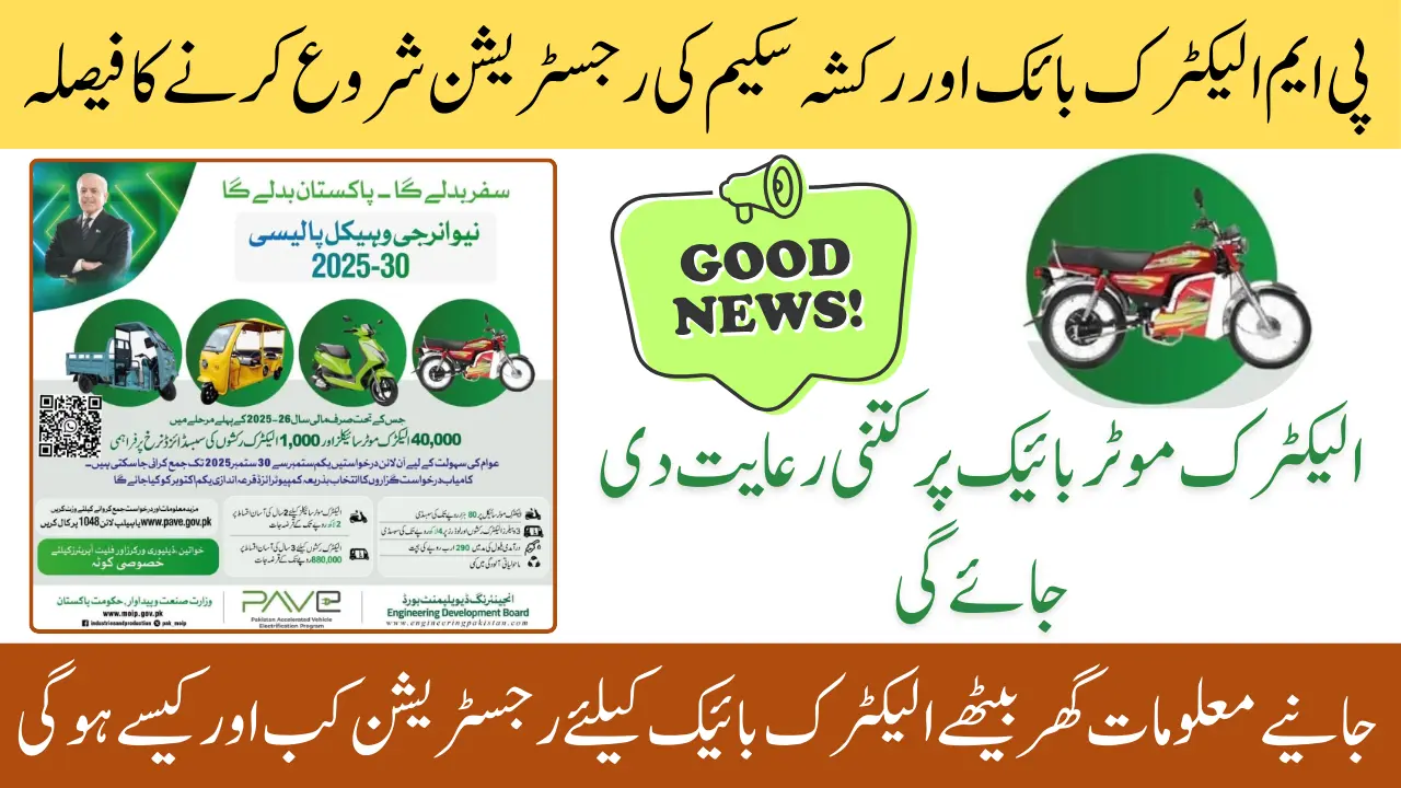 PM Electric Bike and Rickshaw Scheme 2025 – Subsidy Details & Eligibility Guide