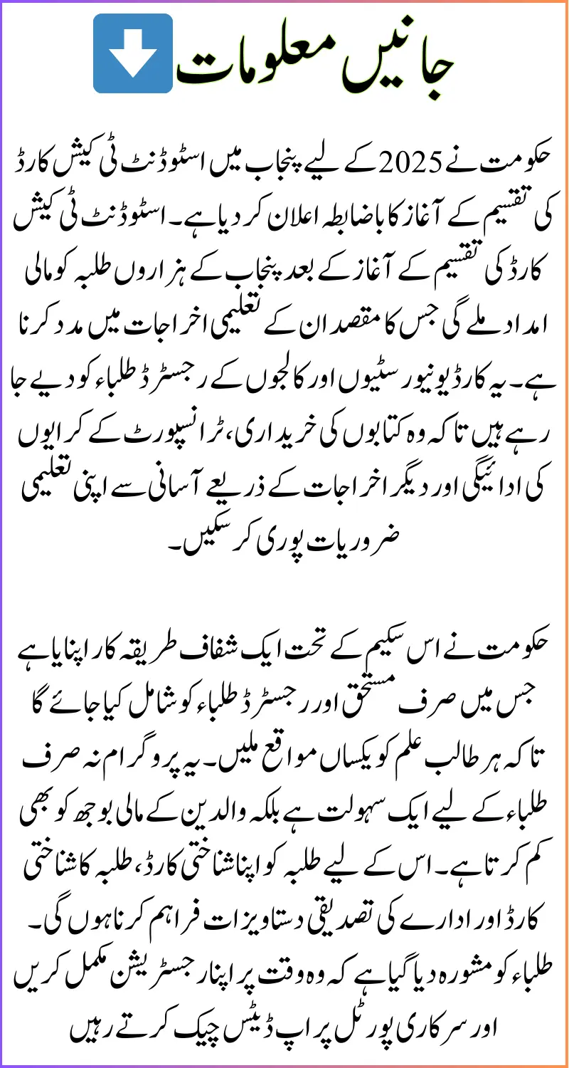 Student T Cash Card Distribution