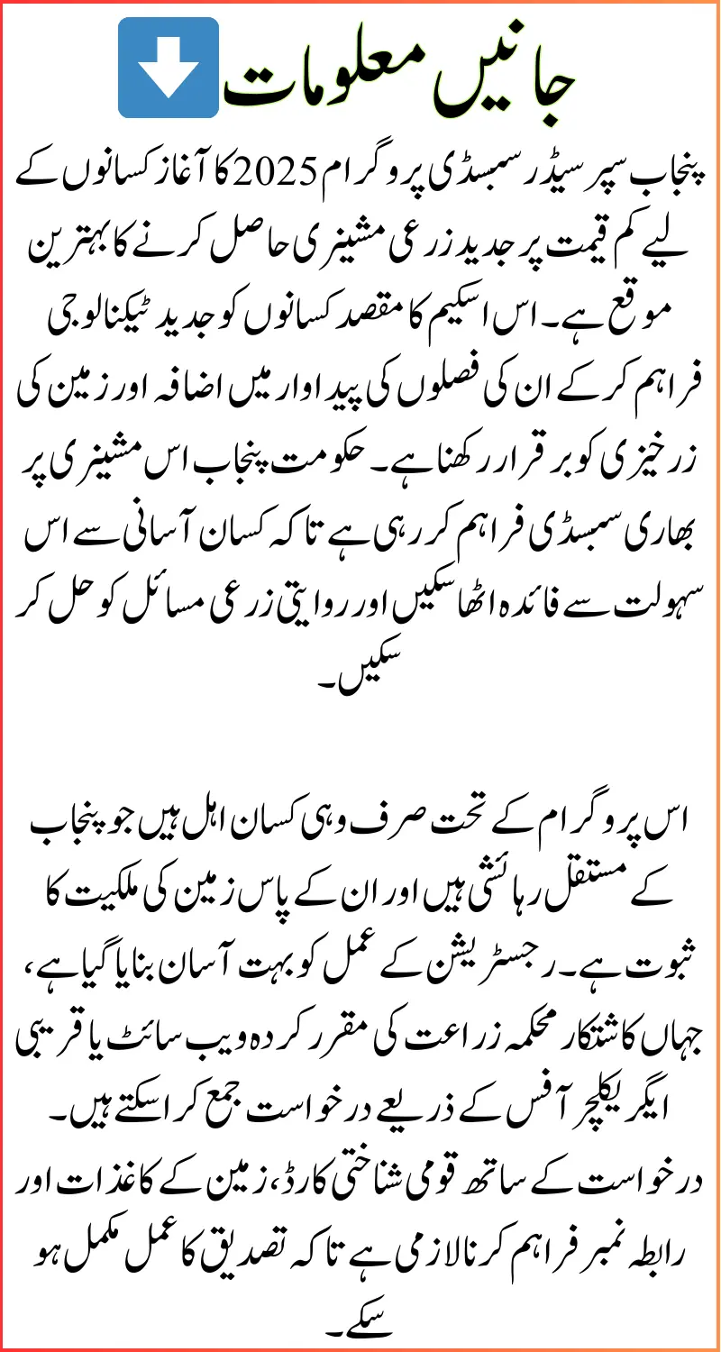 Punjab Super Seeder Subsidy Program